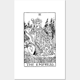 The Empress Tarot in black Posters and Art